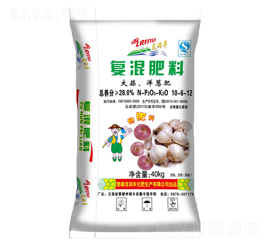大蒜、洋蔥復混肥料10-6-12-龍潤豐